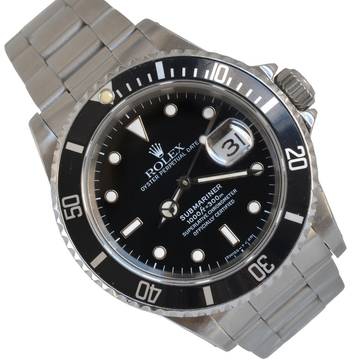  Rolex Submariner Date 16610 T73 series Tritium dial Full Set 1997 