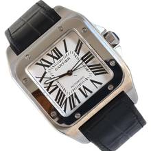  Cartier Santos 100 XL W20073X8 silver dial Full Set Like NEW 2014 