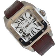  Cartier Santos 100 XL W20073X8 silver dial Full Set Like NEW 2015 