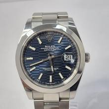 Thumbnail von Rolex Datejust 41 41mm Motif Blue Dial Automático Completo