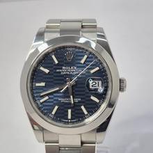 Thumbnail von Rolex Datejust 41 41mm Motif Blue Dial Automático Completo