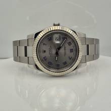 Thumbnail von Rolex Datejust II 41mm Ouro Branco & Aço Silver & Purple Automático Completo