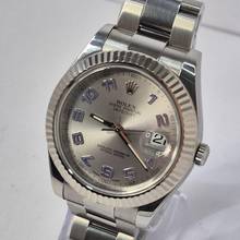 Thumbnail von Rolex Datejust II 41mm Ouro Branco & Aço Silver & Purple Automático Completo
