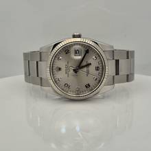 Thumbnail von Rolex Oyster Perpetual Date Ouro Branco & Aço & Diamantes 34mm Automático Completo