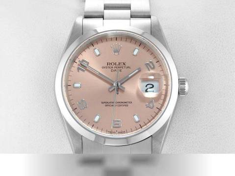 Rolex Oyster Perpetual Date 34mm 2004 Edelstahl Automatik Damenuhr Damen Herren Stahl Stainless Steel Oyster-band Chronometer 