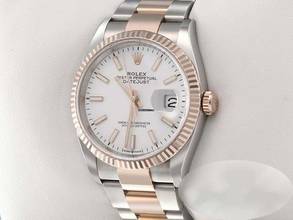 Thumbnail von Rolex Datejust 36 126231 2019 Edelstahl Rosegold 750 Automatik Stainless Steel 18kt Rose Gold Oyster-band Chronometer White Dial