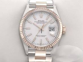 Thumbnail von Rolex Datejust 36 126231 2019 Edelstahl Rosegold 750 Automatik Stainless Steel 18kt Rose Gold Oyster-band Chronometer White Dial