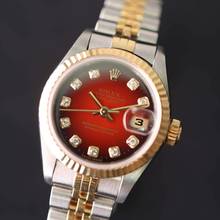 Thumbnail von Rolex Lady-Datejust 26 Steel/Gold Red Vignette Diamond Dial