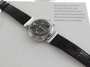 Thumbnail von IWC Da Vinci Perpetual Calendar, perpetual calendar in stainless steel, revised, in top condition with crocodile strap, original IWC crocodile strap and clasp.
