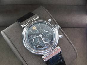 Thumbnail von IWC Da Vinci Perpetual Calendar, perpetual calendar in stainless steel, revised, in top condition with crocodile strap, original IWC crocodile strap and clasp.