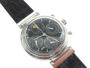 Thumbnail von IWC Da Vinci Perpetual Calendar, perpetual calendar in stainless steel, revised, in top condition with crocodile strap, original IWC crocodile strap and clasp.