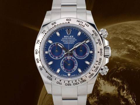  Rolex Daytona Cosmograph Daytona 116509 White Gold Blue Dial - Like New Full Set 2022 