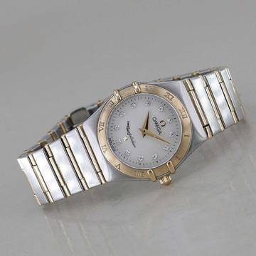 Omega Constellation Ladies Lady Steel/18k Yellow Gold MOP Dial Diamonds Ø 25 mm Quartz