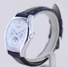 Thumbnail von Patek Philippe Perpetual Calendar Grande Complication Perpetual Calendar Platin slver Dial Luxusuhr rar