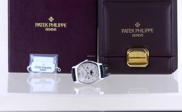 Thumbnail von Patek Philippe Perpetual Calendar Grande Complication Perpetual Calendar Platin slver Dial Luxusuhr rar
