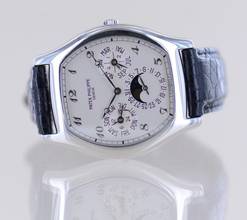 Thumbnail von Patek Philippe Perpetual Calendar Grande Complication Perpetual Calendar Platin slver Dial Luxusuhr rar