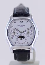 Thumbnail von Patek Philippe Perpetual Calendar Grande Complication Perpetual Calendar Platin slver Dial Luxusuhr rar