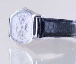Thumbnail von Patek Philippe Perpetual Calendar Grande Complication Perpetual Calendar Platin slver Dial Luxusuhr rar