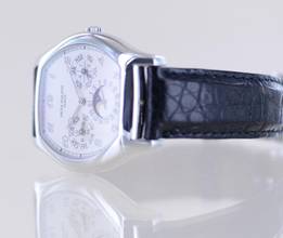 Thumbnail von Patek Philippe Perpetual Calendar Grande Complication Perpetual Calendar Platin slver Dial Luxusuhr rar