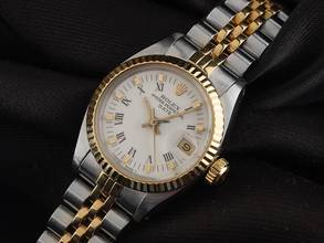 Thumbnail von Rolex Oyster Perpetual Lady Date Ref.6917 Bj.1984 Box&Beschreibung sehr gut Vintage Oyster Perpetual Date Lady open 6/9
