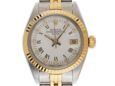  Rolex Oyster Perpetual Lady Date Ref.6917 Bj.1984 Box&Beschreibung sehr gut Vintage Oyster Perpetual Date Lady open 6/9 