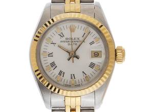 Rolex Oyster Perpetual Lady Date Ref.6917 Bj.1984 Box&Beschreibung sehr gut Vintage Oyster Perpetual Date Lady open 6/9 