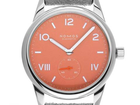 NOMOS Club Campus Glashütte Club Campus Cream Coral Ref.714 2025 Full Set New Club Campus Cream Coral