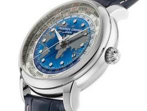 Thumbnail von Frederique Constant Manufacture Classic Worldtimer Ref.FC-719BLW3H6 Full Set New Manufacture Classic Worldtimer Crocodile Leather Folding Clasp