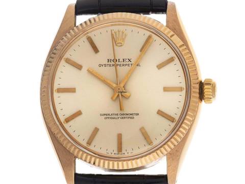 Rolex Oyster Perpetual 34 Ref.6567 Year 1957 original box very good vintage Oyster Perpetual 18kt rose gold