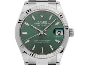 Rolex Datejust 31 Medium Ref.278274 2025 Full Set Unworn Datejust Medium Steel 18kt White Gold Green Dial