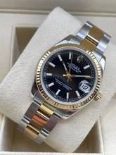 Thumbnail von Rolex Lady-Datejust 31 with Papers good condition black dial Steel/Gold