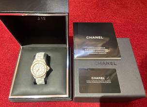 Thumbnail von Chanel J12 BOX AND PAPERS LIKE NEW year:2009 38mm White Ceramic