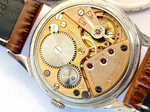 Thumbnail von Omega Classic Vintage Spider Lugs 2605 UNRESTORED BLACK GILT DIAL 2605