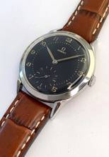 Thumbnail von Omega Classic Vintage Spider Lugs 2605 UNRESTORED BLACK GILT DIAL 2605