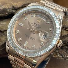 Thumbnail von Rolex Day-Date II Oyster Perpetual Day-Date II Dia - 18kt Roségold - Ref. 218235 Baguette Bezel Aftermarket