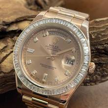 Thumbnail von Rolex Day-Date II Oyster Perpetual Day-Date II Dia - 18kt Roségold - Ref. 218235 Baguette Bezel Aftermarket