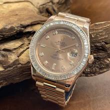 Thumbnail von Rolex Day-Date II Oyster Perpetual Day-Date II Dia - 18kt Roségold - Ref. 218235 Baguette Bezel Aftermarket
