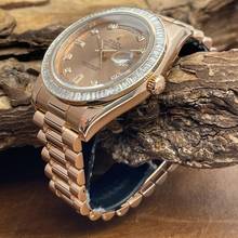Thumbnail von Rolex Day-Date II Oyster Perpetual Day-Date II Dia - 18kt Roségold - Ref. 218235 Baguette Bezel Aftermarket