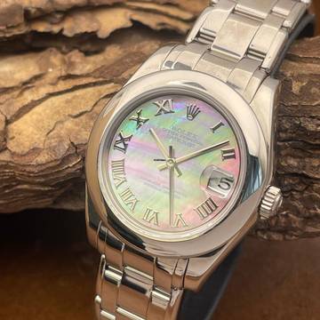  Rolex Lady-Datejust Pearlmaster 34 Weißgold - Perlmutt - FULLSET 2001 - Ref. 81209 