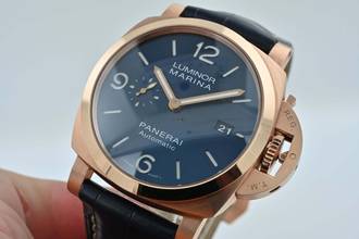 Thumbnail von Panerai Luminor Marina 18k Rose Gold PAM01112 PAM 1112 Blue Dial