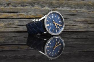 Thumbnail von TAG Heuer Carrera Quartz Blue Dial - Factory Diamond Bezel