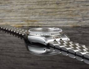 Thumbnail von Tudor Prince Date 74034 Stahl & Weißgold Black Arabic Dial - Automatic