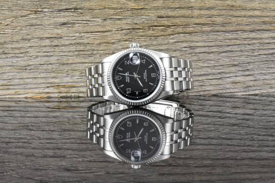  Tudor Prince Date 74034 Stahl & Weißgold Black Arabic Dial - Automatic 