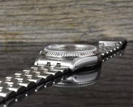 Thumbnail von Tudor Prince Date 74034 Stahl & Weißgold Black Arabic Dial - Automatic