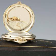 Thumbnail von A. Lange & Söhne Gr. Heavy Louis XV Savonette Pocket Watch 14k Gold 1918. Original case and papers Excellent condition