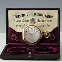 Thumbnail von A. Lange & Söhne Gr. Heavy Louis XV Savonette Pocket Watch 14k Gold 1918. Original case and papers Excellent condition