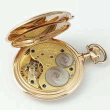 Thumbnail von A. Lange & Söhne Gr. Heavy Louis XV Savonette Pocket Watch 14k Gold 1918. Original case and papers Excellent condition