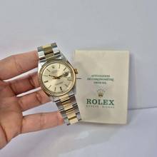 Thumbnail von Rolex Datejust 36 36mm Vintage Pie Pan Dial Ouro & Aço Automático Completo