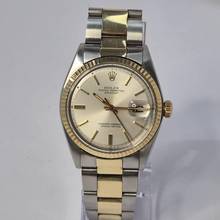 Thumbnail von Rolex Datejust 36 36mm Vintage Pie Pan Dial Ouro & Aço Automático Completo