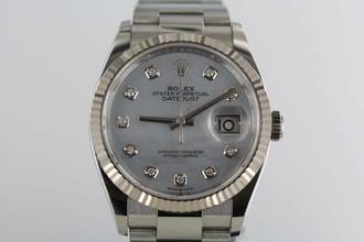  Rolex Datejust 36 126234//FULL SET//12/2024//PERLMUTT//36MM//MOTHER OF PEARL# 